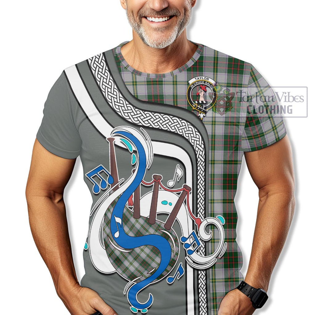 Taylor Dress Tartan T-Shirt with Epic Bagpipe Style Kid's Shirt - Tartanvibesclothing Shop