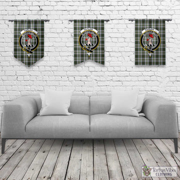 Taylor Dress Tartan Gonfalon, Tartan Banner with Family Crest