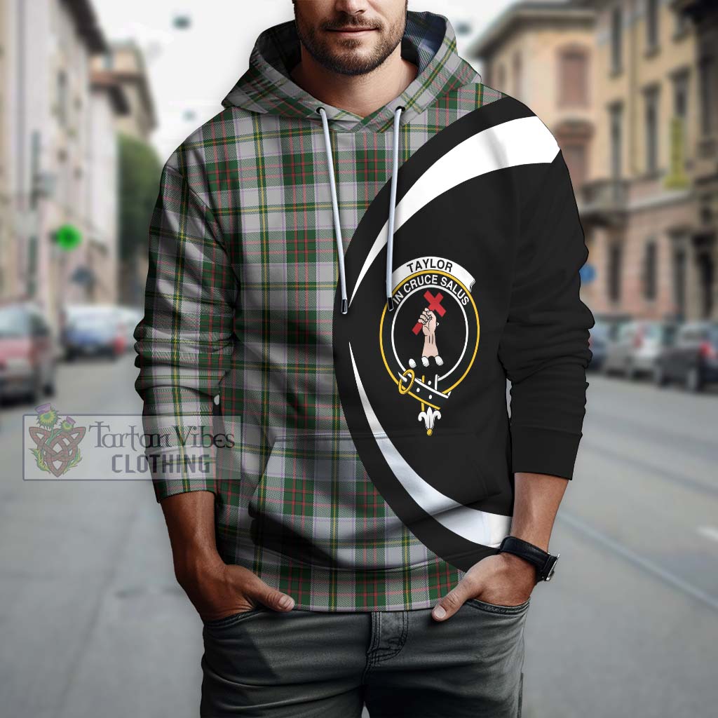 Taylor Dress Tartan Hoodie with Family Crest Circle Style Zip Hoodie - Tartan Vibes Clothing