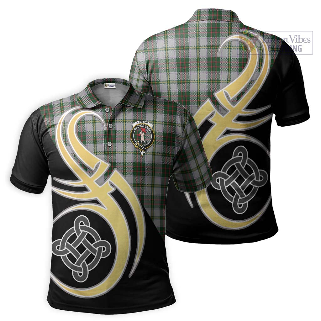 Tartan Vibes Clothing Taylor Dress Tartan Polo Shirt with Family Crest and Celtic Symbol Style