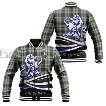 Taylor Dress Tartan Baseball Jacket with Alba Gu Brath Regal Lion Emblem