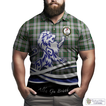 Taylor Dress Tartan Polo Shirt with Alba Gu Brath Regal Lion Emblem