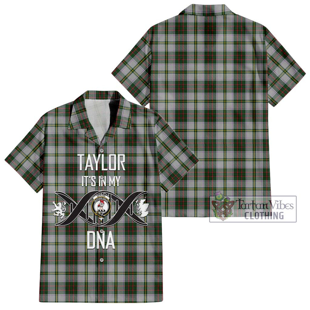 Taylor Dress Tartan Short Sleeve Button Shirt with Family Crest DNA In Me Style Kid - Tartanvibesclothing Shop