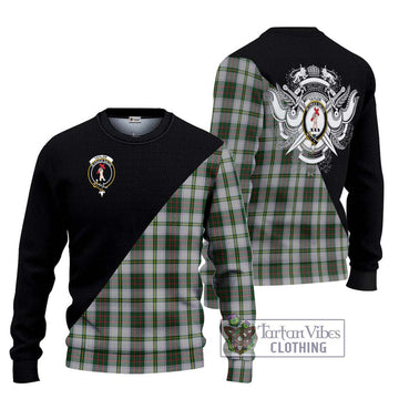 Taylor Dress Tartan Ugly Sweater with Family Crest and Military Logo Style