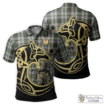 Taylor Dress Tartan Polo Shirt with Family Crest Celtic Wolf Style