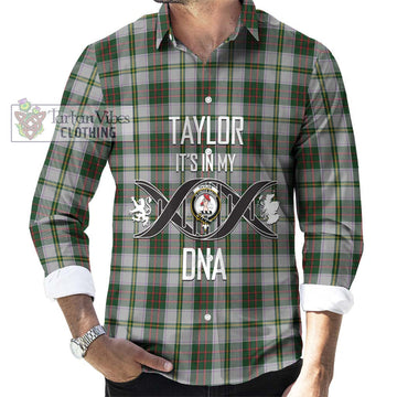 Taylor Dress Tartan Long Sleeve Button Shirt with Family Crest DNA In Me Style