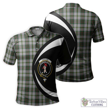 Taylor Dress Tartan Men's Polo Shirt with Family Crest Circle Style