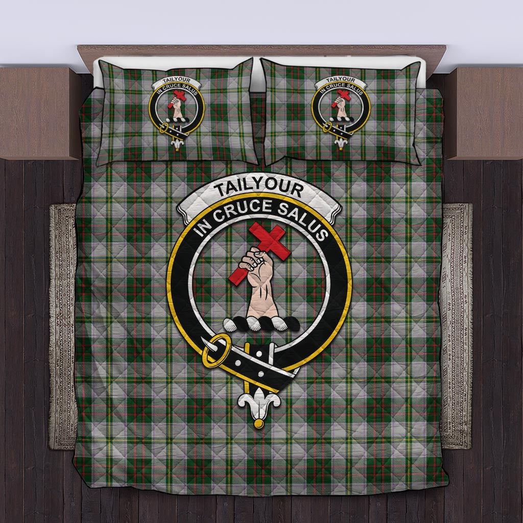 Taylor Dress Tartan Quilt Bed Set with Family Crest Twin - Tartan Vibes Clothing