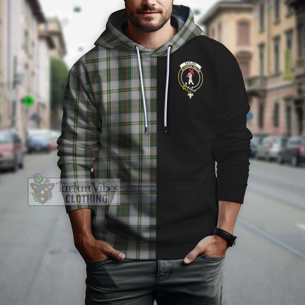 Taylor Dress Tartan Hoodie with Family Crest and Half Of Me Style Zip Hoodie - Tartanvibesclothing Shop