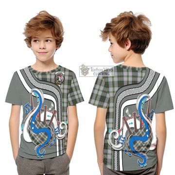 Taylor Dress Tartan Kid T-Shirt with Epic Bagpipe Style