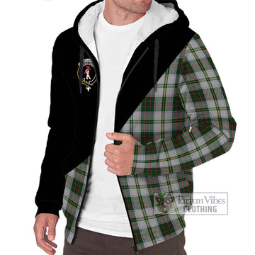 Taylor Dress Tartan Sherpa Hoodie with Family Crest and Military Logo Style