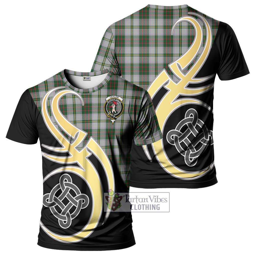 Tartan Vibes Clothing Taylor Dress Tartan T-Shirt with Family Crest and Celtic Symbol Style