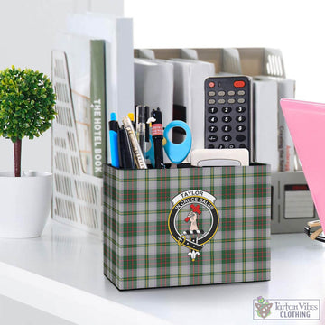 Taylor Dress Tartan Pen Holder with Family Crest