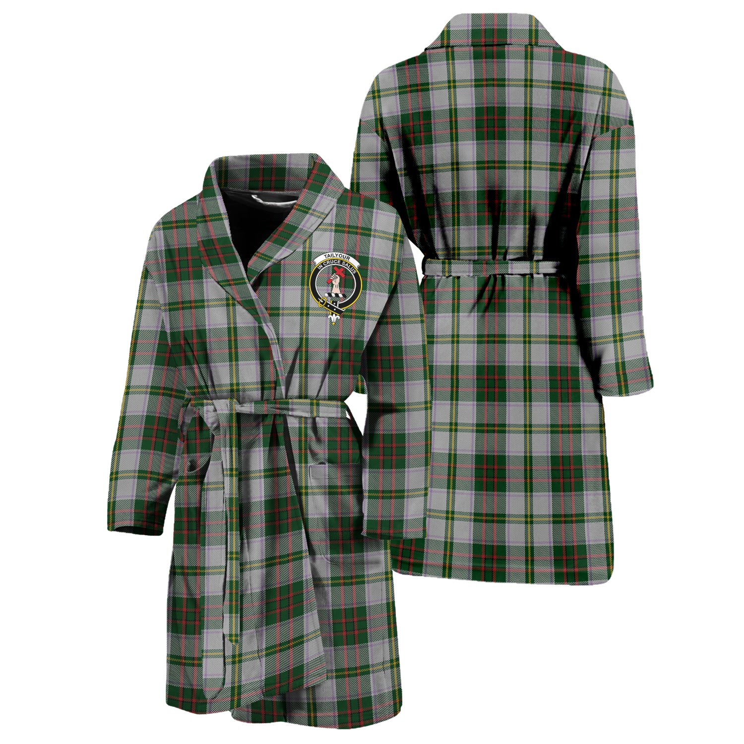 Taylor Dress Tartan Bathrobe with Family Crest Unisex S - Tartan Vibes Clothing