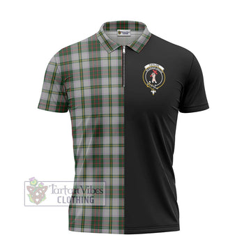 Taylor Dress Tartan Zipper Polo Shirt with Family Crest and Half Of Me Style