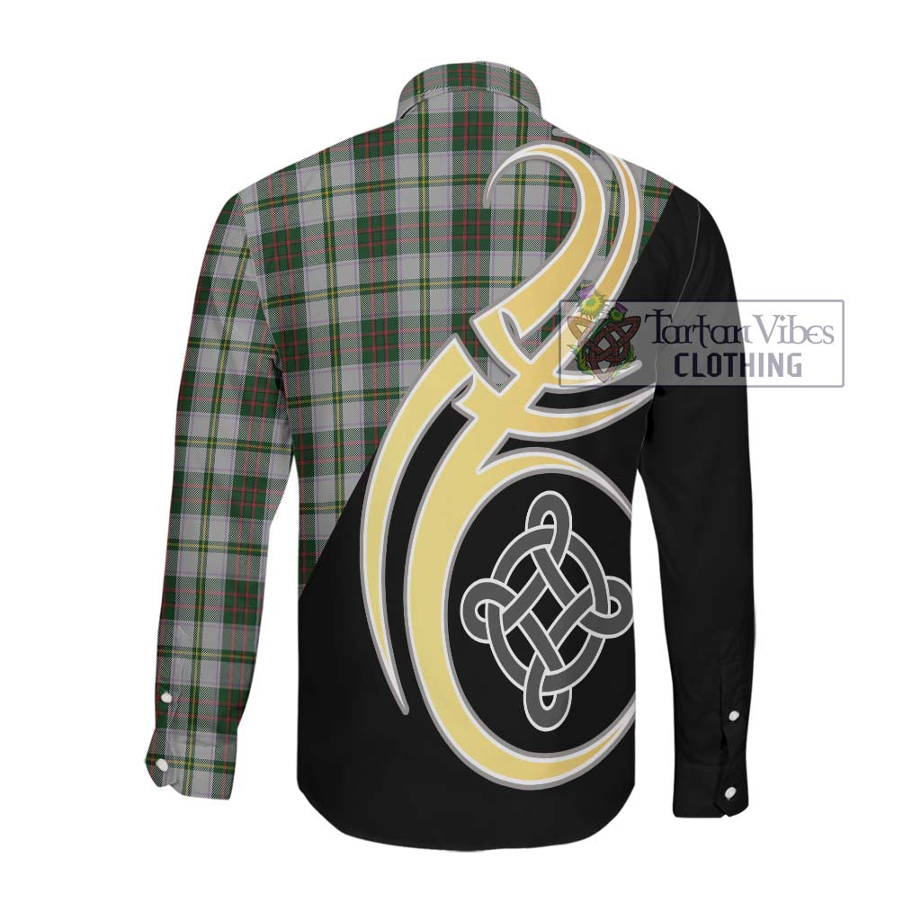 Taylor Dress Tartan Long Sleeve Button Shirt with Family Crest and Celtic Symbol Style Men's Shirt - Tartan Vibes Clothing