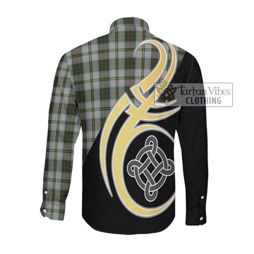 Taylor Dress Tartan Long Sleeve Button Shirt with Family Crest and Celtic Symbol Style