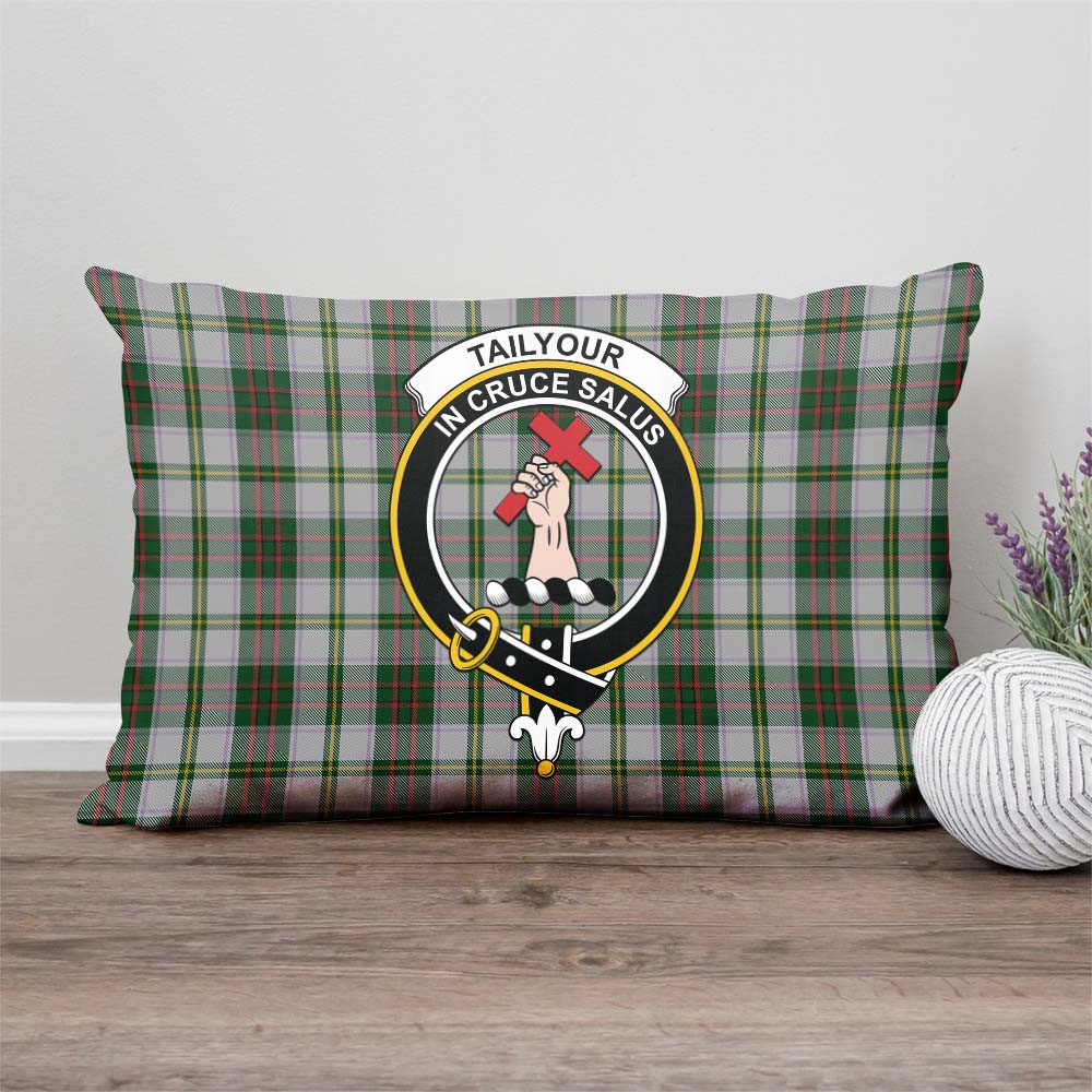 Taylor Dress Tartan Pillow Cover with Family Crest Rectangle Pillow Cover - Tartanvibesclothing