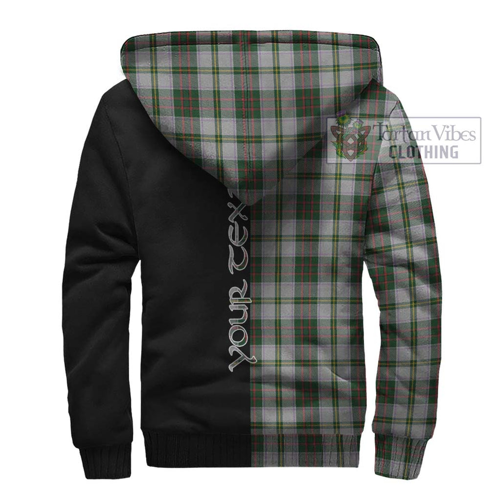 Taylor Dress Tartan Sherpa Hoodie with Family Crest and Half Of Me Style - Tartanvibesclothing Shop