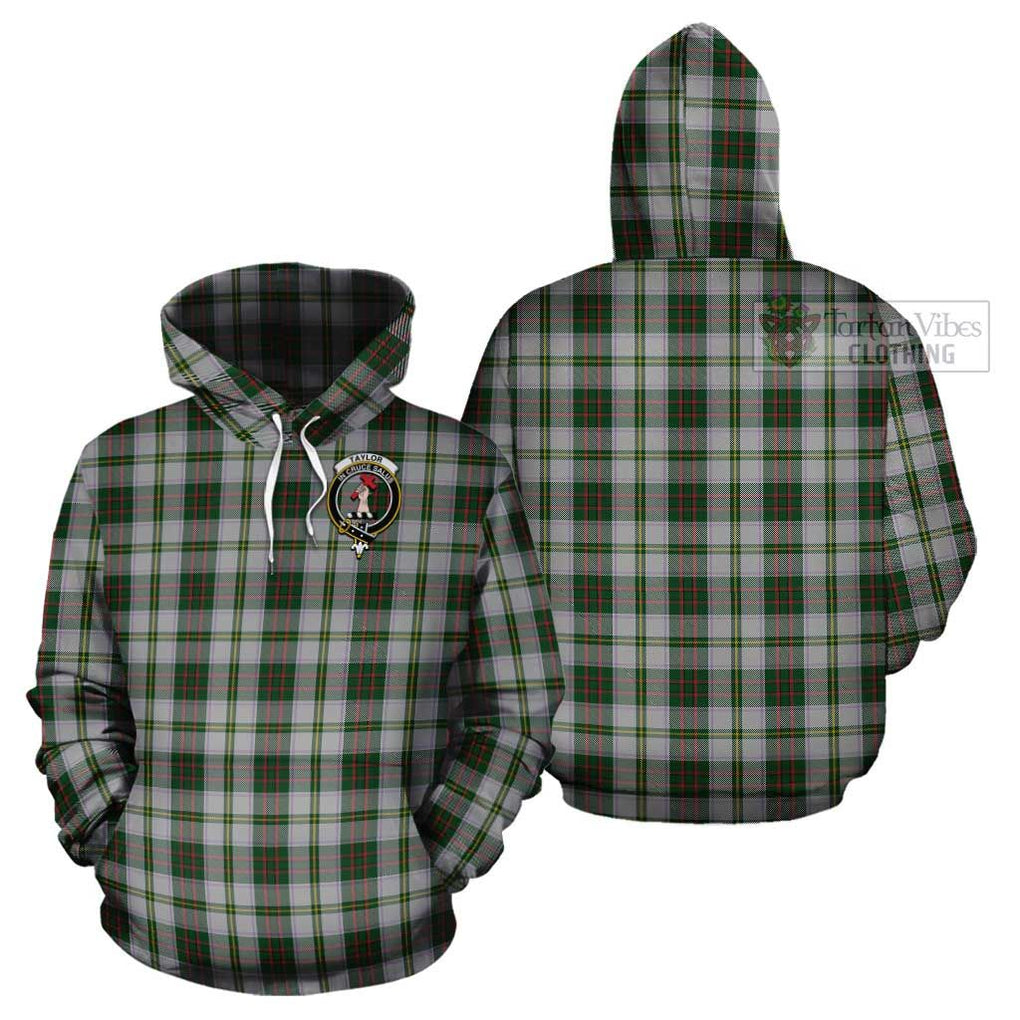 Taylor Dress Tartan Cotton Hoodie with Family Crest Pullover Hoodie - Tartan Vibes Clothing