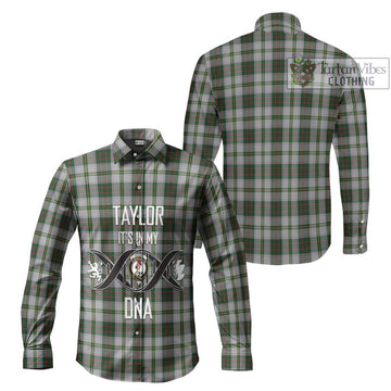 Taylor Dress Tartan Long Sleeve Button Shirt with Family Crest DNA In Me Style