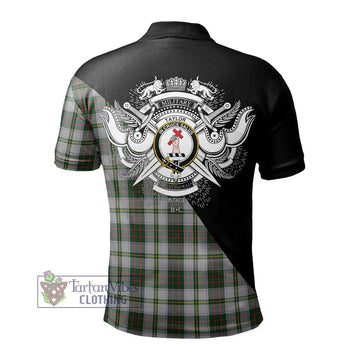 Taylor Dress Tartan Polo Shirt with Family Crest and Military Logo Style