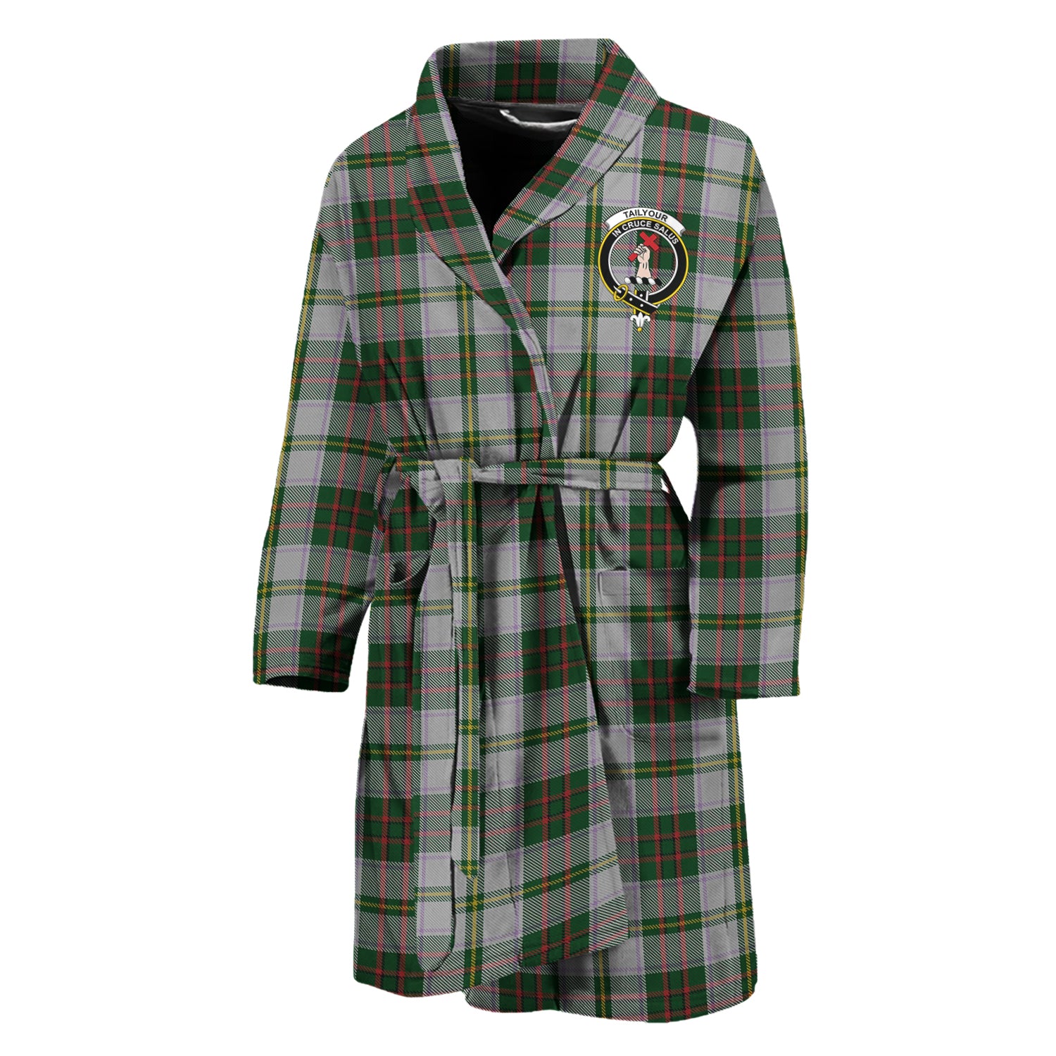 Taylor Dress Tartan Bathrobe with Family Crest Unisex M - Tartan Vibes Clothing