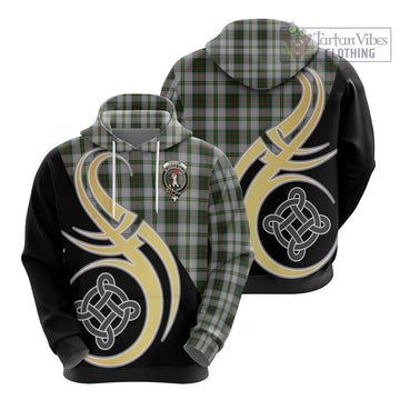 Taylor Dress Tartan Hoodie with Family Crest and Celtic Symbol Style