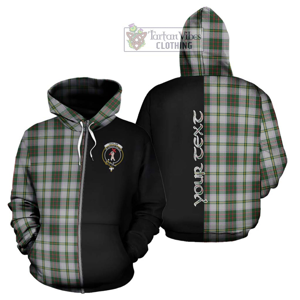 Taylor Dress Tartan Hoodie with Family Crest and Half Of Me Style - Tartanvibesclothing Shop