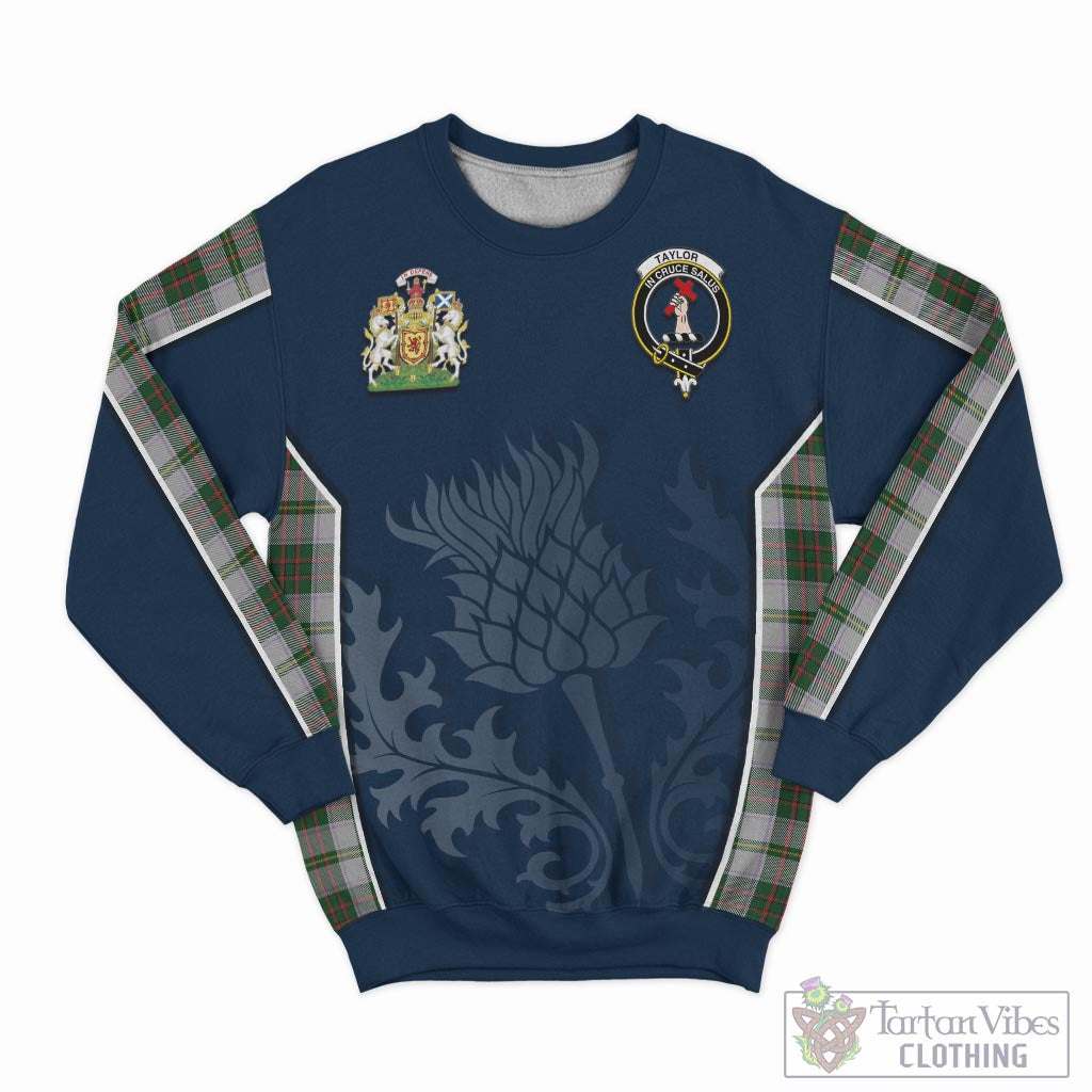 Tartan Vibes Clothing Taylor Dress Tartan Sweatshirt with Family Crest and Scottish Thistle Vibes Sport Style