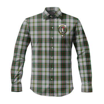 Taylor Dress Tartan Long Sleeve Button Up Shirt with Family Crest