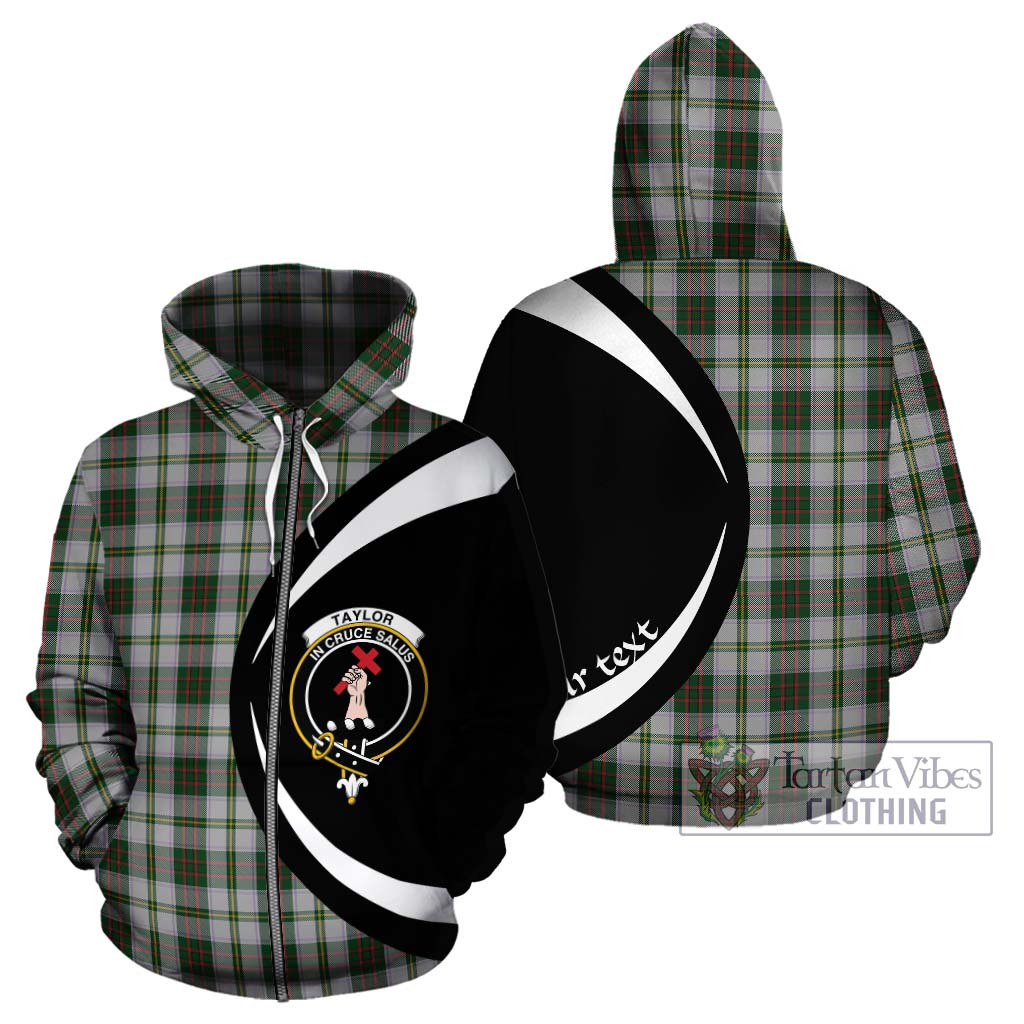 Taylor Dress Tartan Hoodie with Family Crest Circle Style - Tartan Vibes Clothing