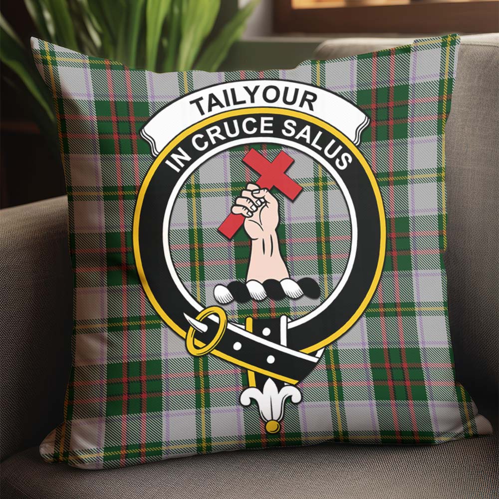 Taylor Dress Tartan Pillow Cover with Family Crest - Tartanvibesclothing