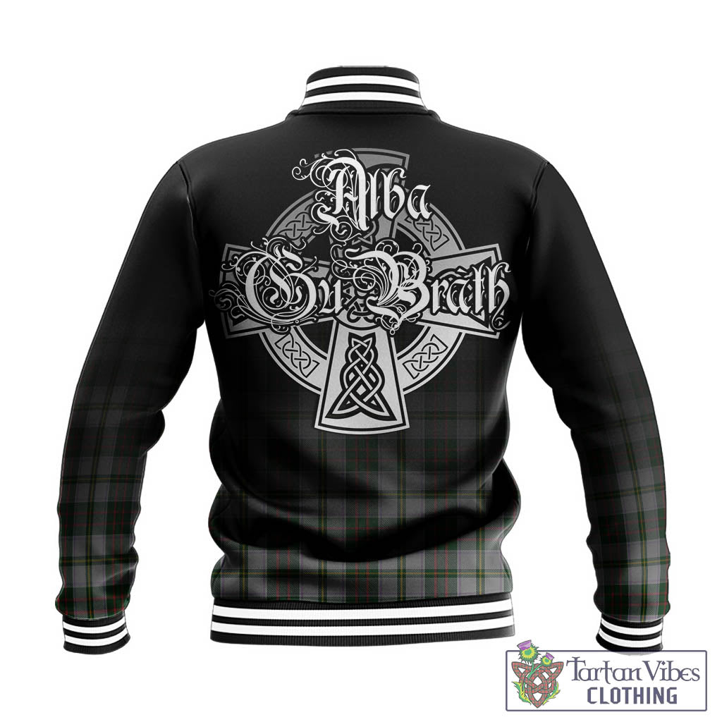 Tartan Vibes Clothing Taylor Dress Tartan Baseball Jacket Featuring Alba Gu Brath Family Crest Celtic Inspired