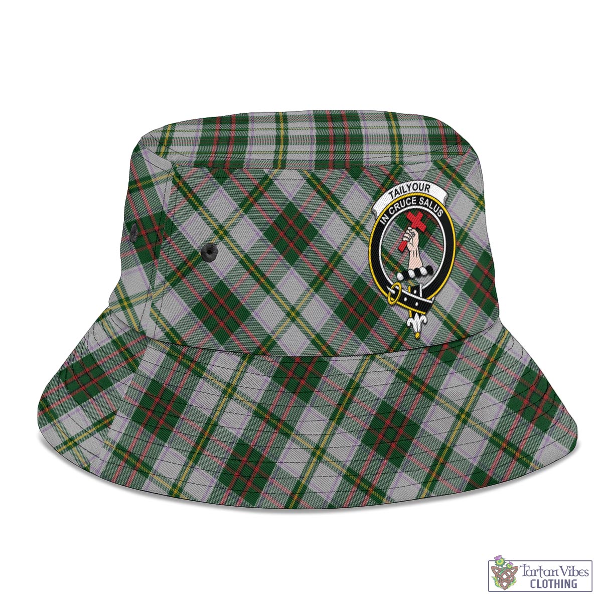 Tartan Vibes Clothing Taylor Dress Tartan Bucket Hat with Family Crest