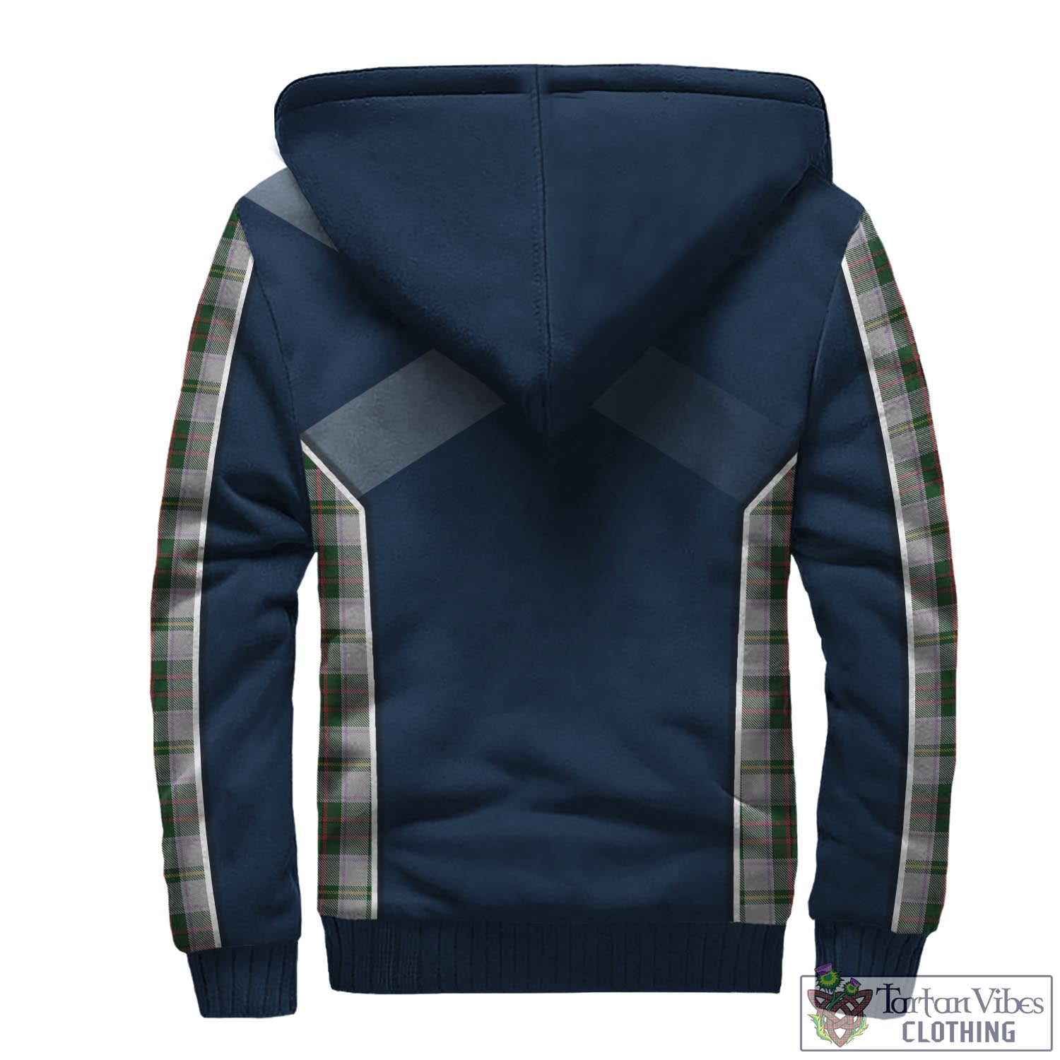 Tartan Vibes Clothing Taylor Dress Tartan Sherpa Hoodie with Family Crest and Scottish Thistle Vibes Sport Style