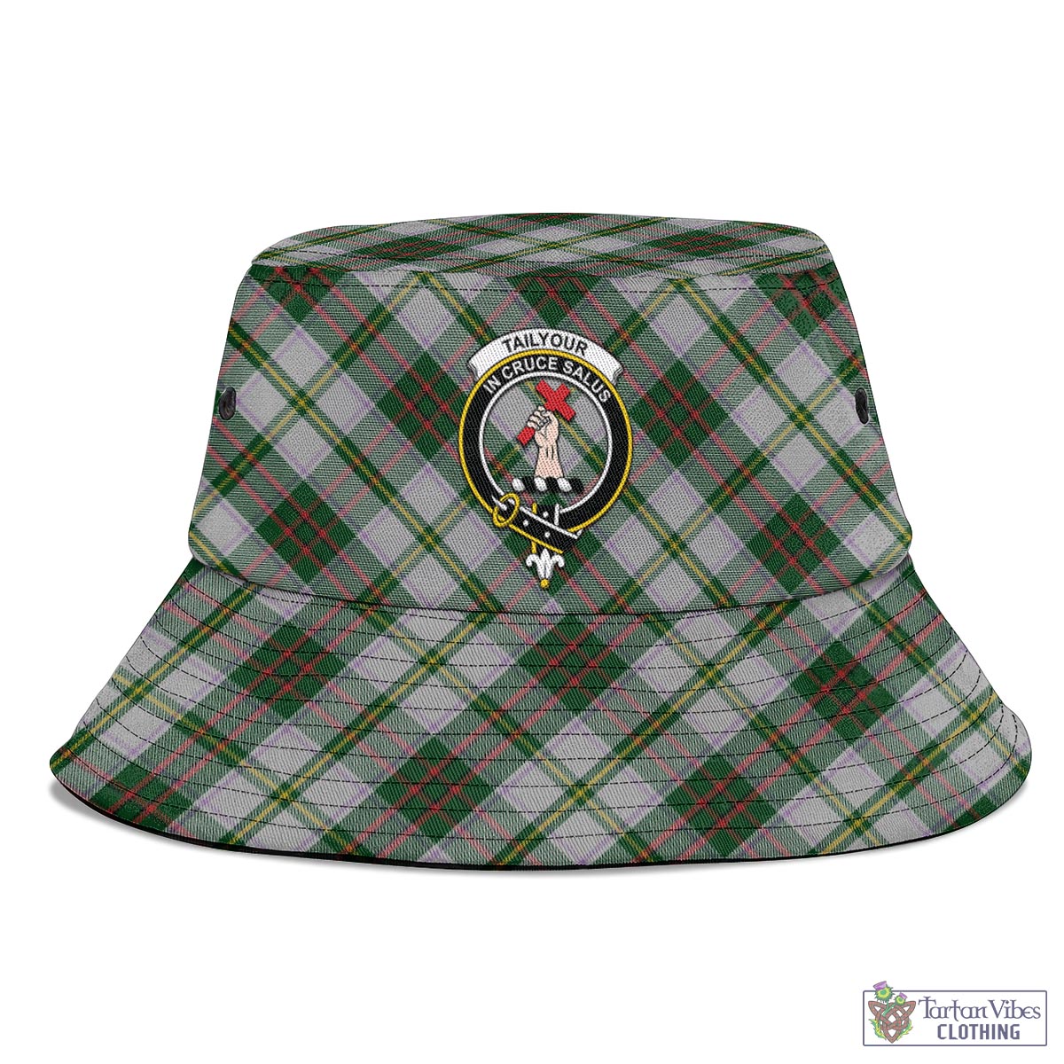 Tartan Vibes Clothing Taylor Dress Tartan Bucket Hat with Family Crest