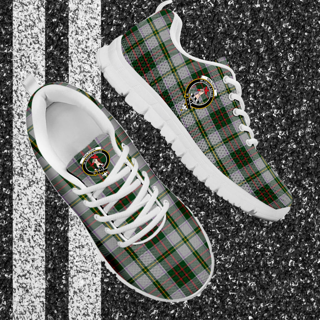 Taylor Dress Tartan Sneakers with Family Crest - Tartan Vibes Clothing