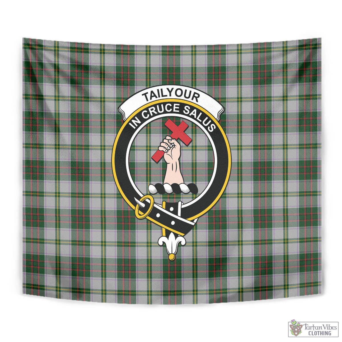 Tartan Vibes Clothing Taylor Dress Tartan Tapestry Wall Hanging and Home Decor for Room with Family Crest