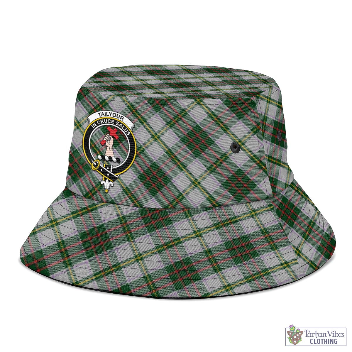 Tartan Vibes Clothing Taylor Dress Tartan Bucket Hat with Family Crest