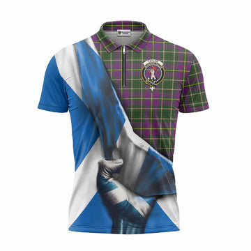 Taylor (Tailylour) Tartan Zipper Polo Shirt with Family Crest Scotland Patriotic Style