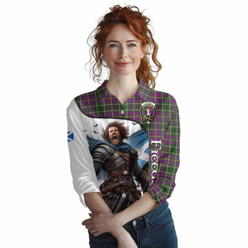 Taylor (Tailylour) Crest Tartan Women's Casual Shirt Inspired by the Freedom of Scottish Warrior