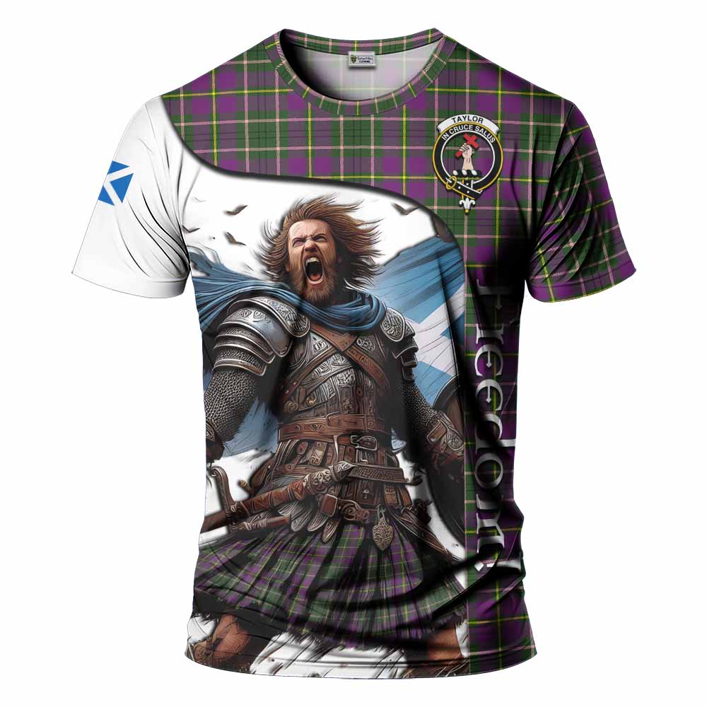 Taylor (Tailylour) Crest Tartan T-Shirt Inspired by the Freedom of Scottish Warrior