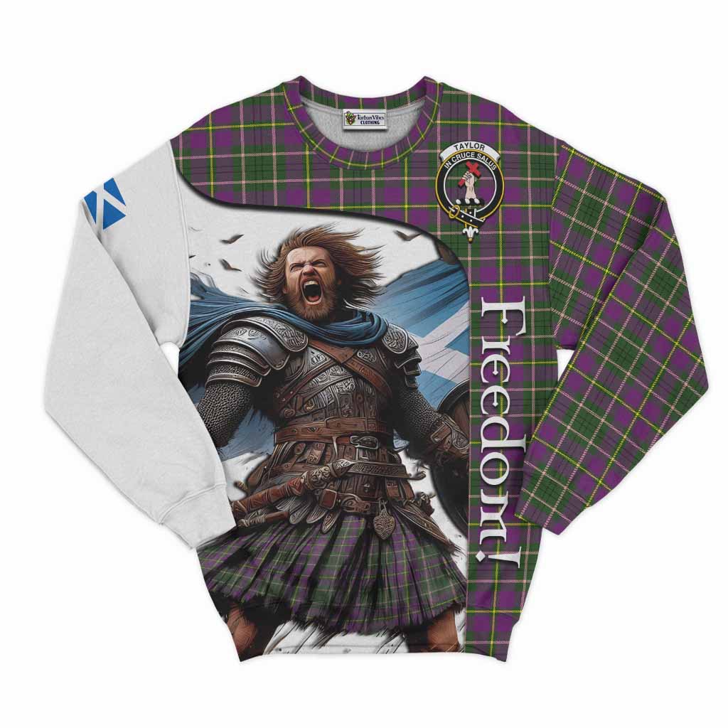 Tartan Vibes Clothing Taylor (Tailylour) Crest Tartan Sweatshirt Inspired by the Freedom of Scottish Warrior