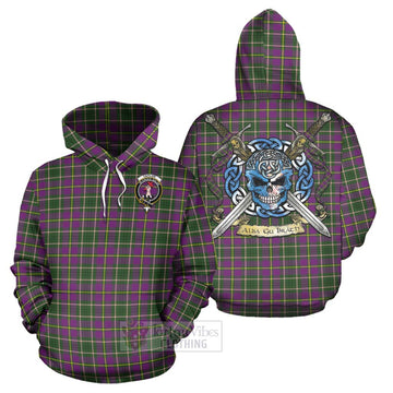 Taylor (Tailylour) Tartan Hoodie with Family Crest Celtic Skull Style