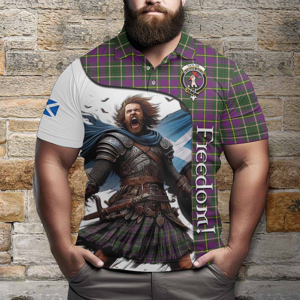 Tartan Vibes Clothing Taylor (Tailylour) Crest Tartan Polo Shirt Inspired by the Freedom of Scottish Warrior