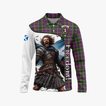 Taylor (Tailylour) Crest Tartan Long Sleeve Polo Shirt Inspired by the Freedom of Scottish Warrior