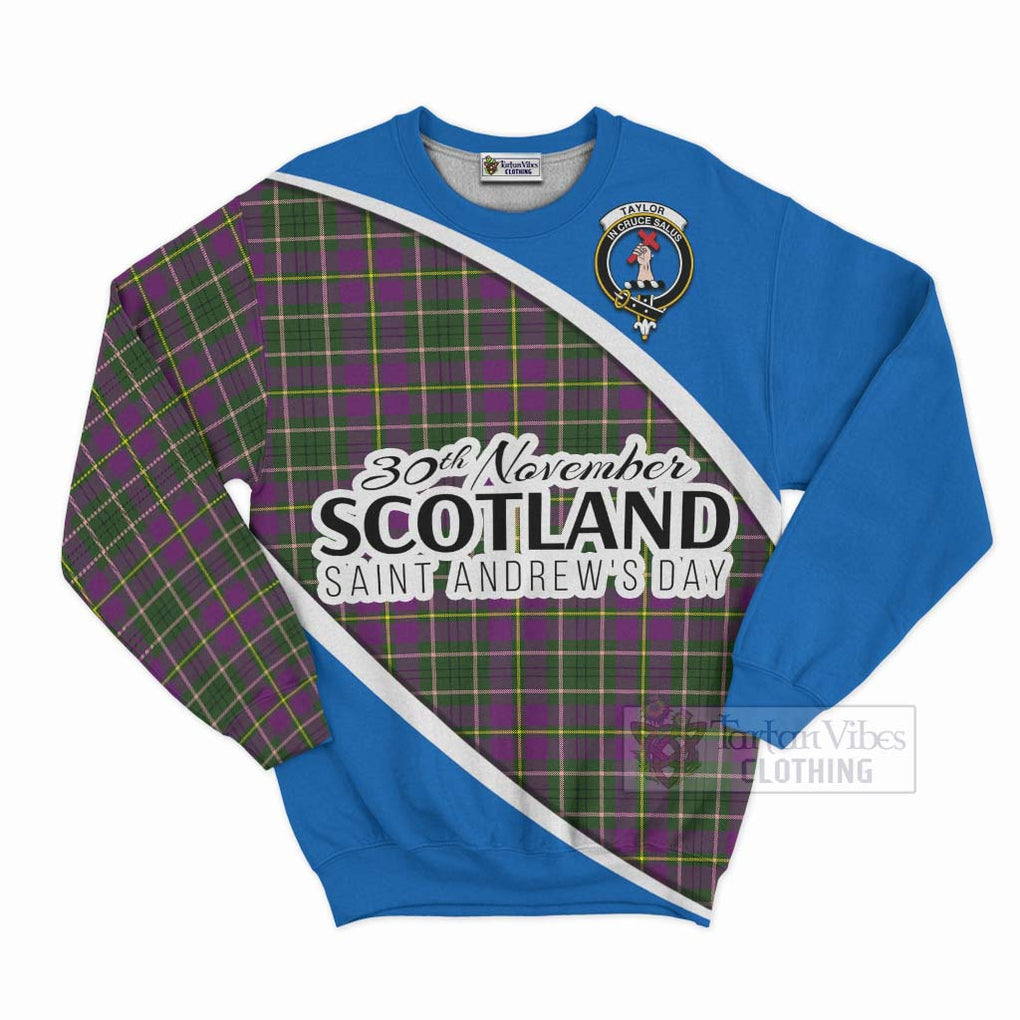 Tartan Vibes Clothing Taylor (Tailylour) Family Crest Tartan Sweatshirt Celebrate Saint Andrew's Day in Style