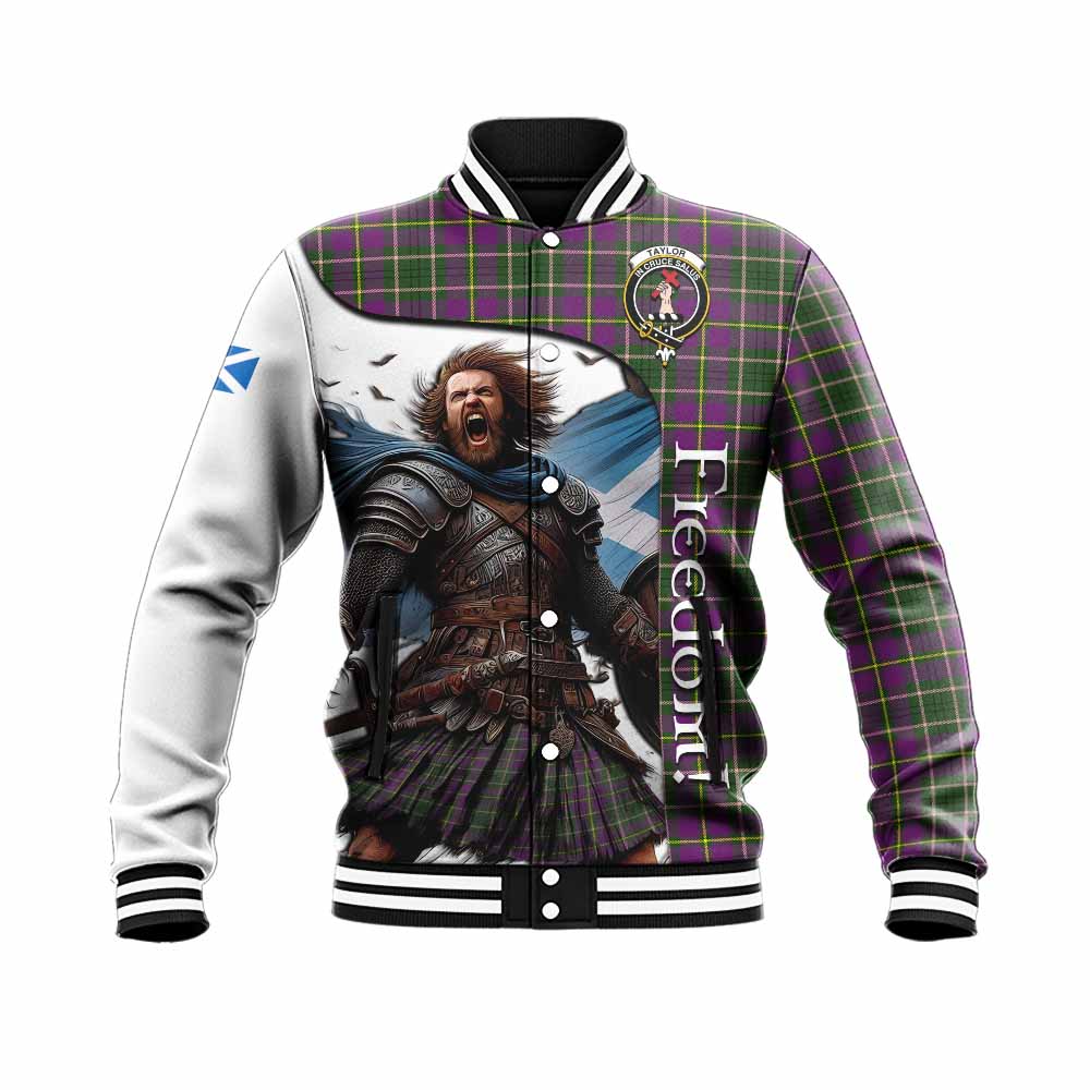 Tartan Vibes Clothing Taylor (Tailylour) Crest Tartan Baseball Jacket Inspired by the Freedom of Scottish Warrior