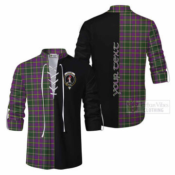 Taylor (Tailylour) Tartan Ghillie Kilt Shirt with Family Crest and Half Of Me Style